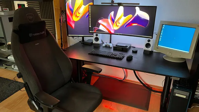 The Noblechairs Legend TX is a high-end fabric chair that offers a wide range of adjustable features, making it a top choice for those seeking both comfort and customization
